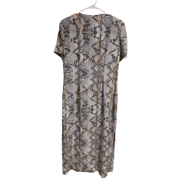 Vintage Leslie Fay Snakeskin Button Down Dress - Picture 2 of 5